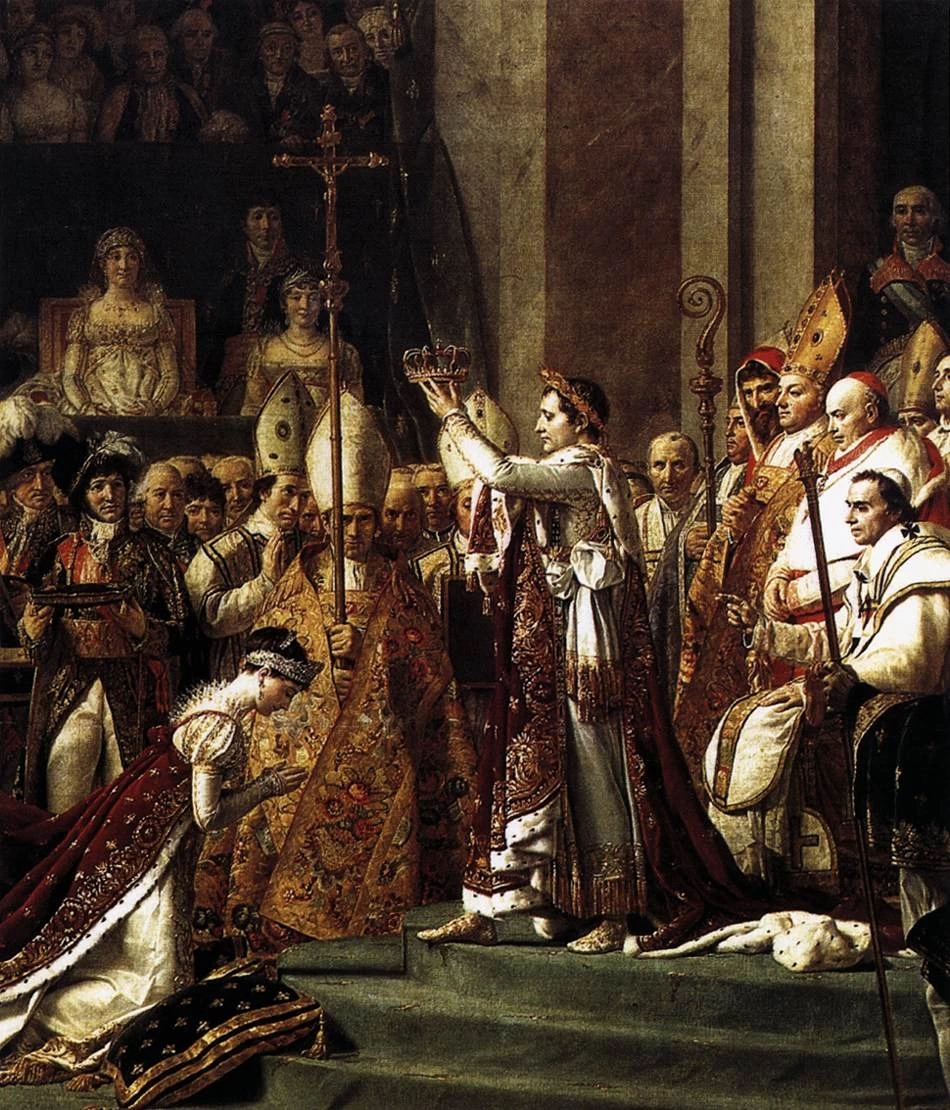 Jacques-Louis David-14-Consacrazione dell'Imperatore Napoleone I e Incoronazione dell'Imperatrice Giuseppina - Musée du Louvre, Paris - dettaglio
